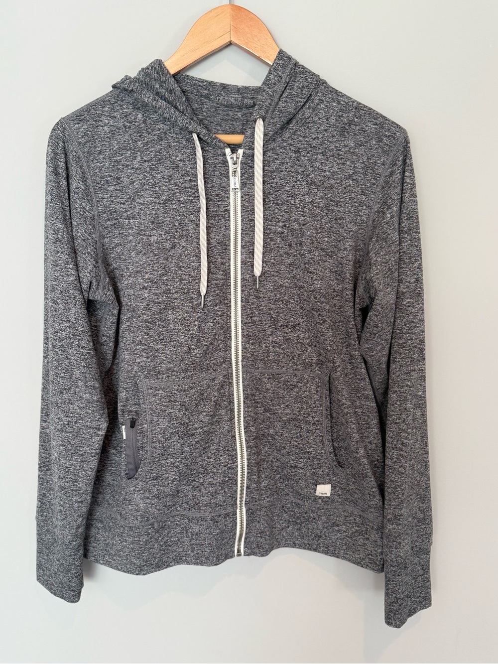 Vuori Halo Performance Full Zip Hoodie Grey Heather Women's Size L
